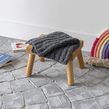 Charcoal Grey Ribbed Lovey