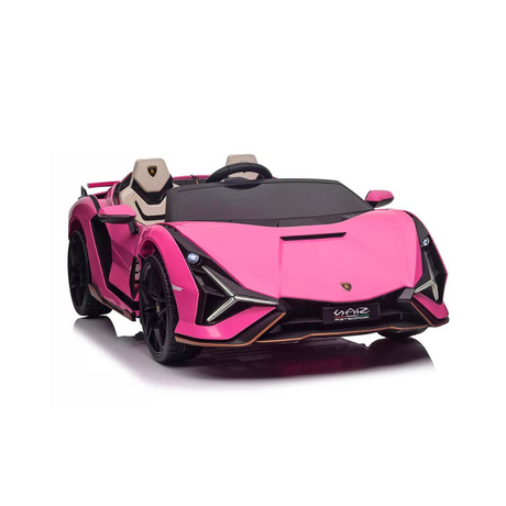 24V Lamborghini Sian 4x4 2-Seater Ride-On Car W/ Rubber Wheels, Music Player, Butterfly Doors & RC