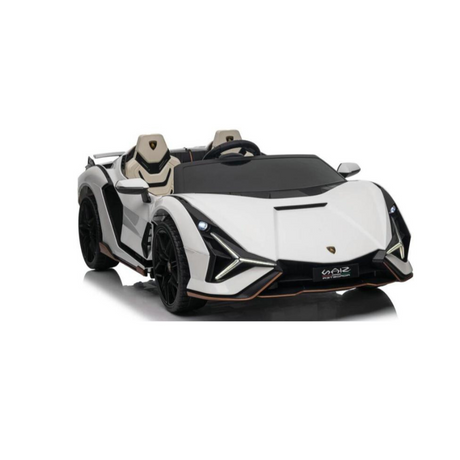24V Lamborghini Sian 4x4 2-Seater Ride-On Car W/ Rubber Wheels, Music Player, Butterfly Doors & RC