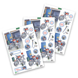 Die Cut Decoupage – Motorbike & Tools (Pack Of 3)