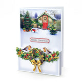 Katy Sue Die Cut Decoupage – Christmas Floral Embellishments, Traditional (pack of 3)