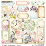 Ciao Bella Notre Vie Tags & Frames Paper Sheet 12"X12" 1 Sheet