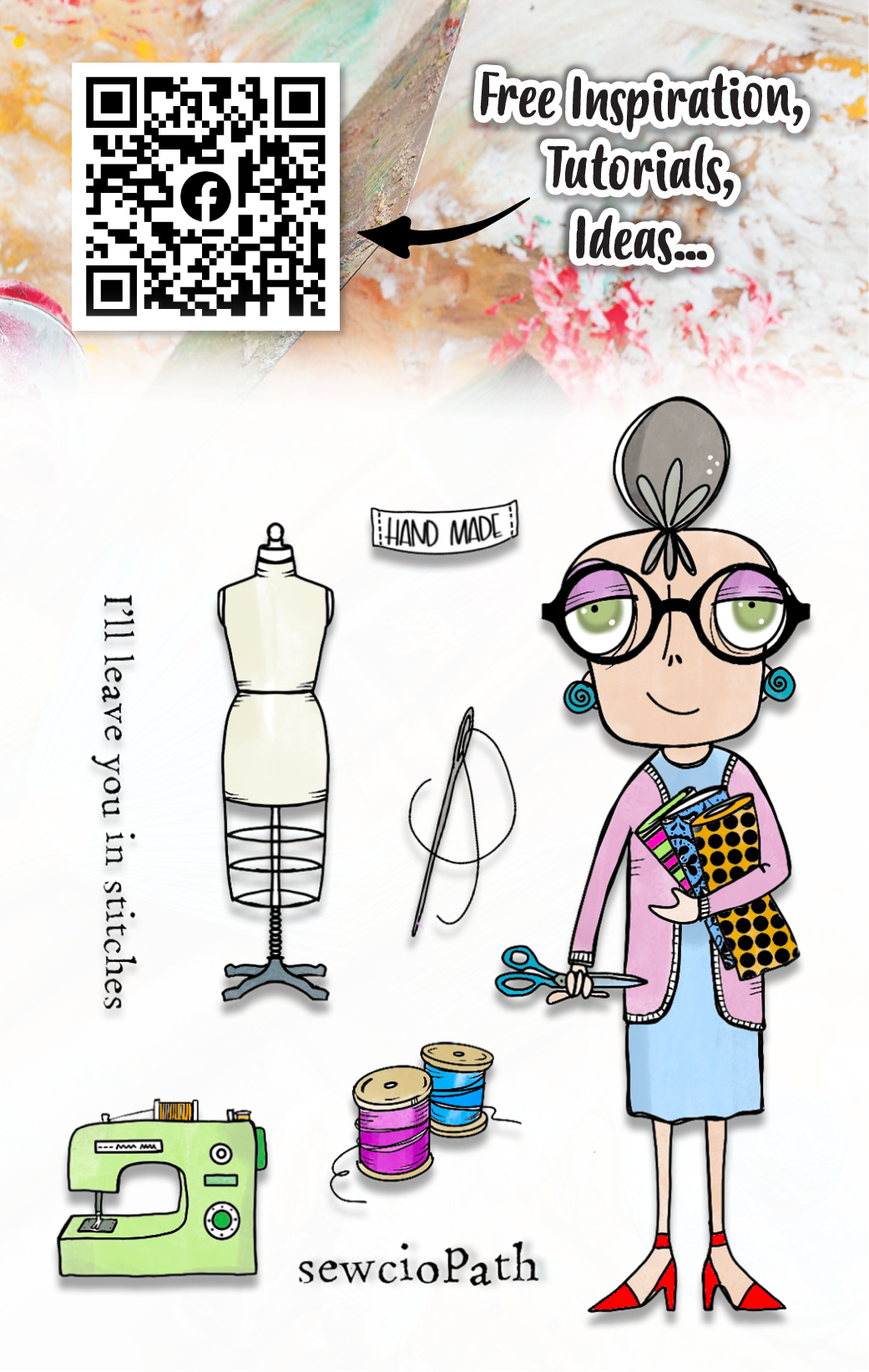 AALL and Create - A7 Stamp Set - Sew Dee