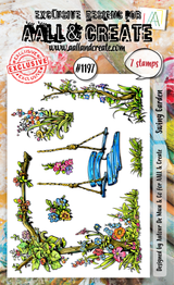 AALL and Create - A6 Stamp Set - Swing Garden