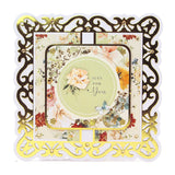 Kanban Crafts Pretty Petals Foiled Paper Craft Toppers, 6 sheets