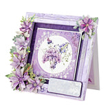 Dusky Violet Blooms, Die Cut Flowers & Leaves, 12 sheets