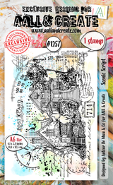 AALL and Create - A6 Stamp Set - Scenic Script
