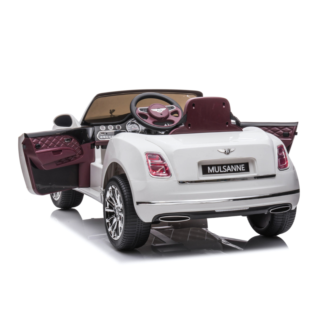 12V Bentley Mulsanne 1-Seater Ride-On Car W/ Rubber Wheels, Music Player & RC