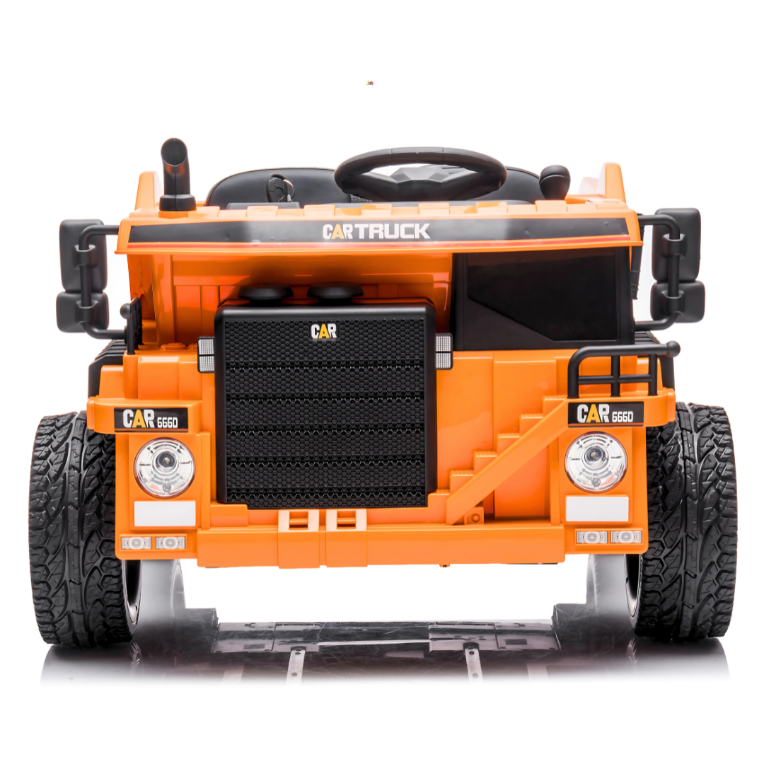 Camion à benne basculante pour enfants : camion à deux places 12 V avec mécanisme de déversement automatique amusant