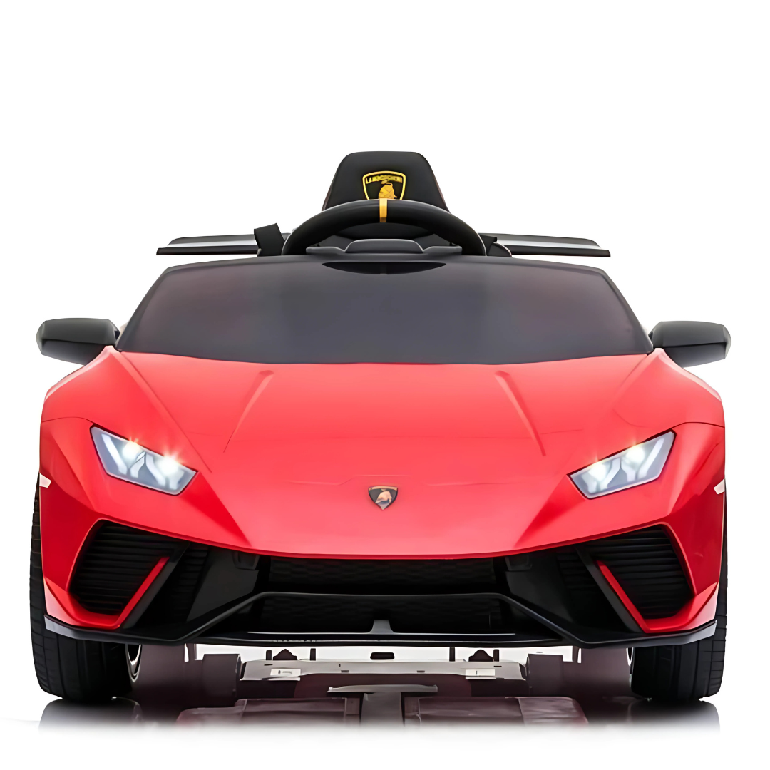 12V Lamborghini Huracan 4x4 1-Seater Ride-On Car W/ Rubber Wheels, Music Player & RC