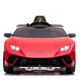 12V Lamborghini Huracan 4x4 1-Seater Ride-On Car W/ Rubber Wheels, Music Player & RC