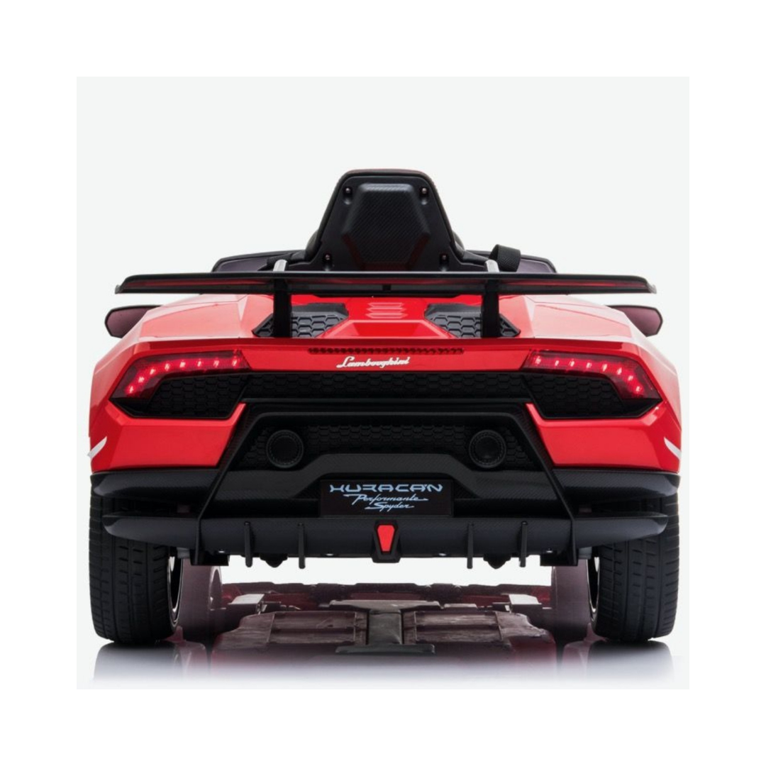 12V Lamborghini Huracan 4x4 1-Seater Ride-On Car W/ Rubber Wheels, Music Player & RC