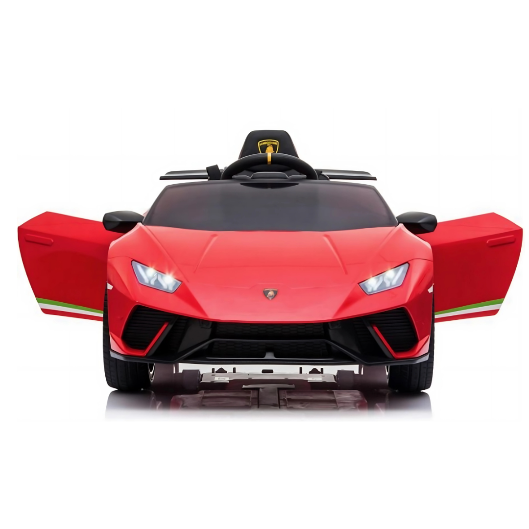 12V Lamborghini Huracan 4x4 1-Seater Ride-On Car W/ Rubber Wheels, Music Player & RC