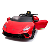 12V Lamborghini Huracan 4x4 1-Seater Ride-On Car W/ Rubber Wheels, Music Player & RC