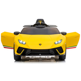 12V Lamborghini Huracan 4x4 1-Seater Ride-On Car W/ Rubber Wheels, Music Player & RC