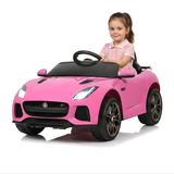 12V Jaguar F Type Kids 1-Seater Ride-On Car W/ Rubber Wheels, Music Player & RC