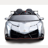 12V Lamborghini Veneno 4x4 1-Seater Ride-On Car W/ Rubber Wheels, Music Player, Butterfly Doors & RC