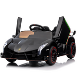 12V Lamborghini Veneno 4x4 1-Seater Ride-On Car W/ Rubber Wheels, Music Player, Butterfly Doors & RC