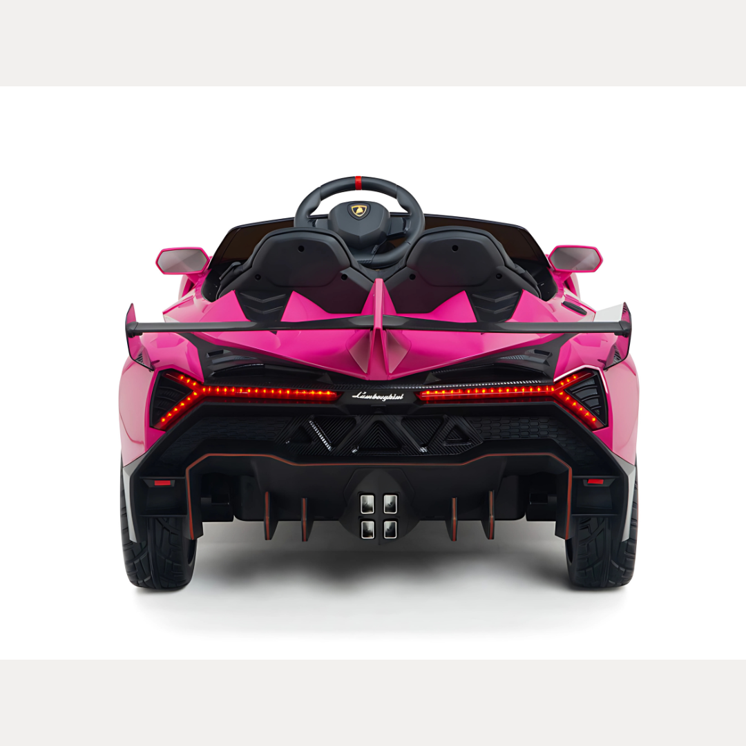 12V Lamborghini Veneno 4x4 1-Seater Ride-On Car W/ Rubber Wheels, Music Player, Butterfly Doors & RC