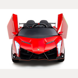 12V Lamborghini Veneno 4x4 1-Seater Ride-On Car W/ Rubber Wheels, Music Player, Butterfly Doors & RC