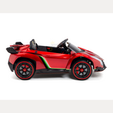 12V Lamborghini Veneno 4x4 1-Seater Ride-On Car W/ Rubber Wheels, Music Player, Butterfly Doors & RC