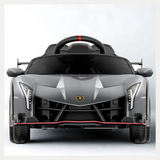 12V Lamborghini Veneno 4x4 1-Seater Ride-On Car W/ Rubber Wheels, Music Player, Butterfly Doors & RC