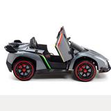12V Lamborghini Veneno 4x4 1-Seater Ride-On Car W/ Rubber Wheels, Music Player, Butterfly Doors & RC
