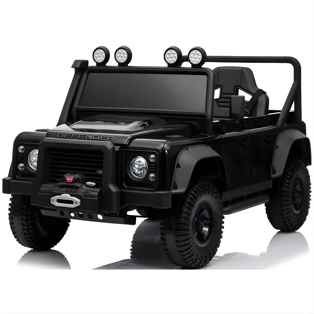 12V Land Rover Defender 1-Seater Ride-on Truck W/ Rubber Wheels, Music Player & RC