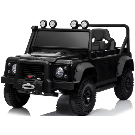 12V Land Rover Defender 1-Seater Ride-on Truck W/ Rubber Wheels, Music Player & RC