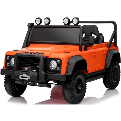 12V Land Rover Defender 1-Seater Ride-on Truck W/ Rubber Wheels, Music Player & RC