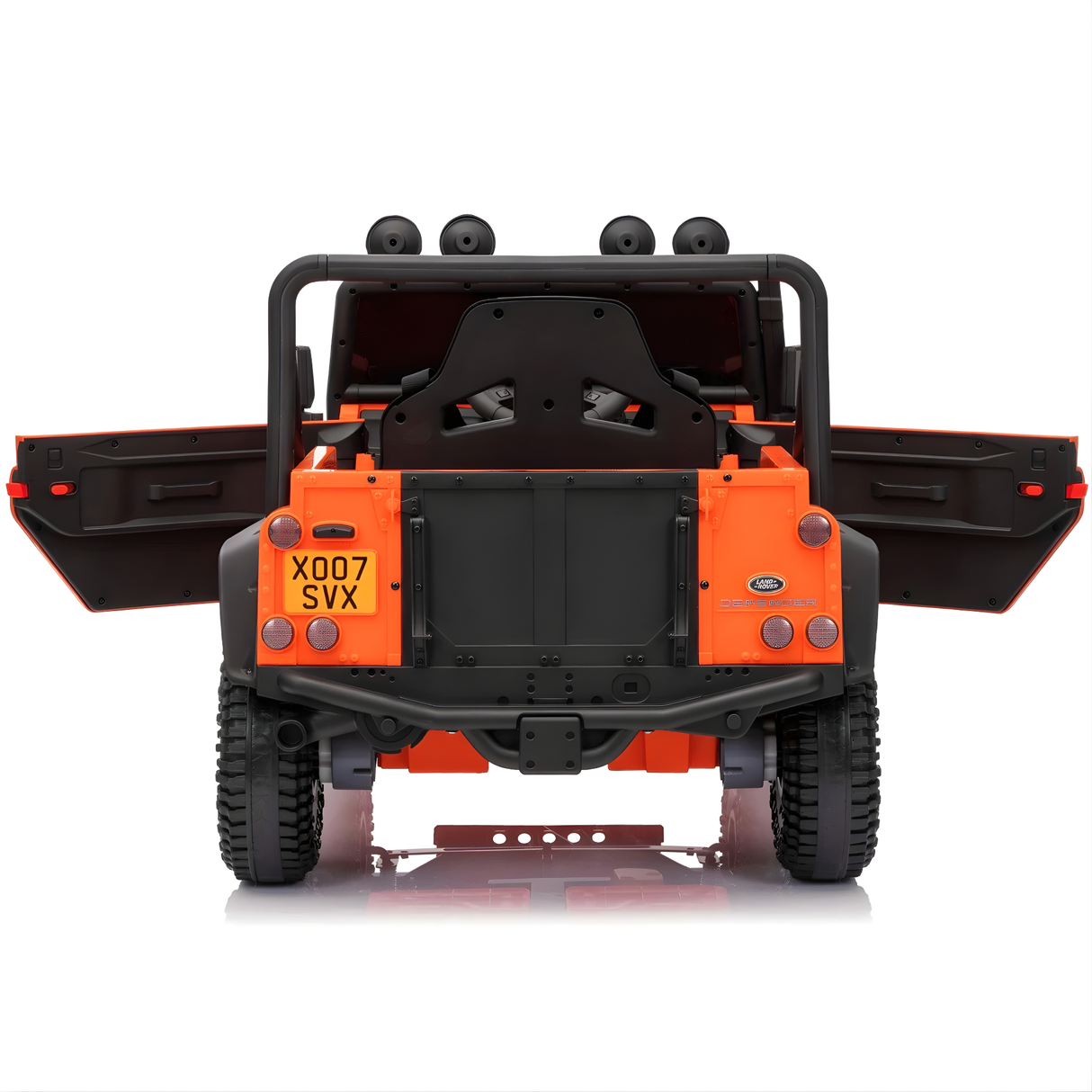 12V Land Rover Defender 1-Seater Ride-on Truck W/ Rubber Wheels, Music Player & RC