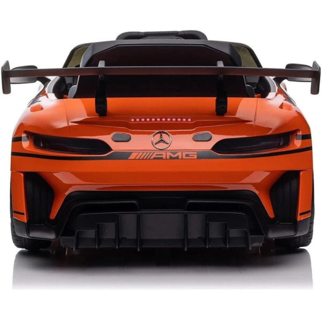12V Mercedes Benz AMG GT3 Upgraded 1-Seater Ride-On Sports Car W/ Rubber Wheels, Music Player & RC