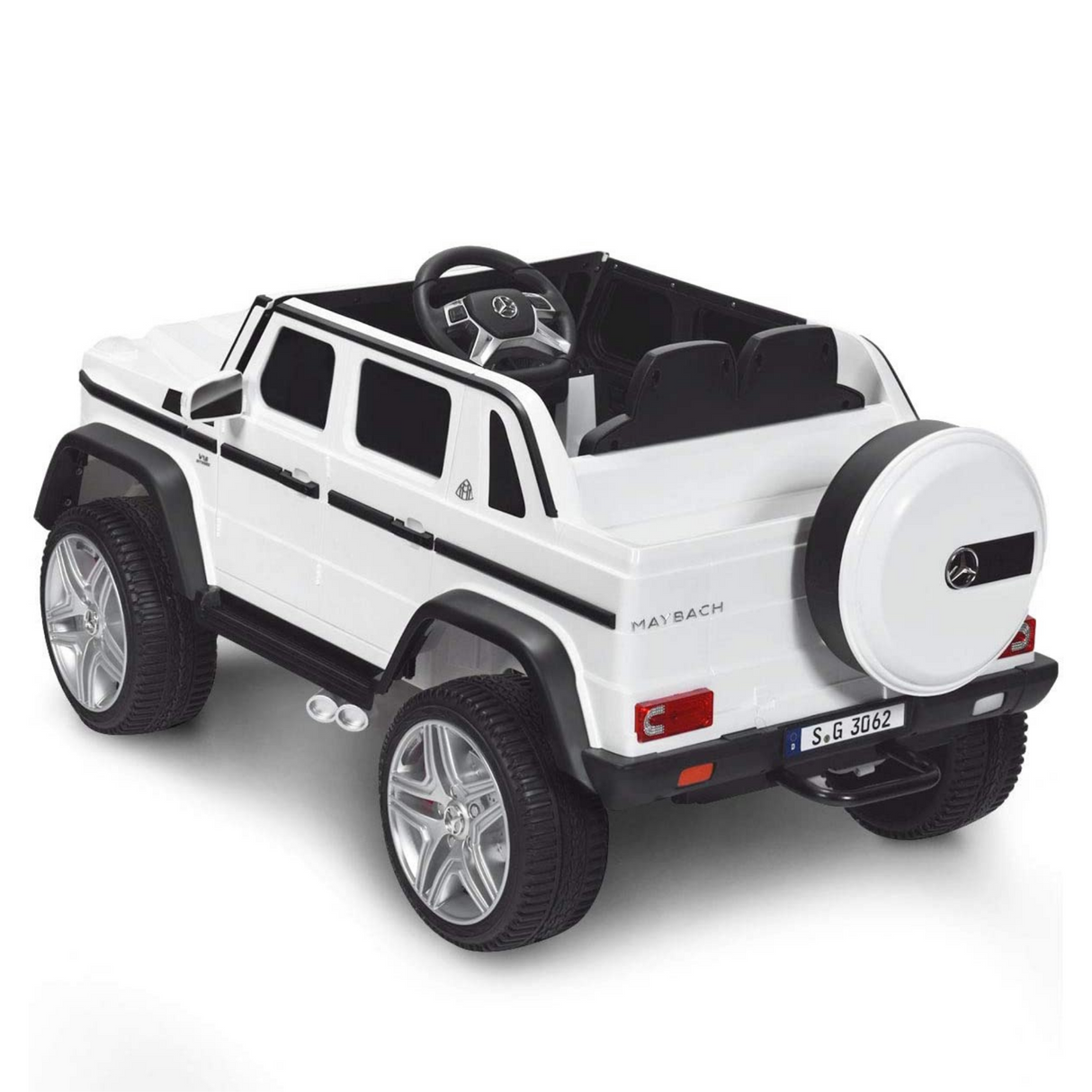 12V Mercedes Maybach G650 4x4 1-Seater Ride-On Truck W/ Rubber Wheels, Music Player & RC