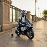 12V BMW HP4 Kids Ride-On Motorcycle W/ Rubber Wheels, Lights & Music Player