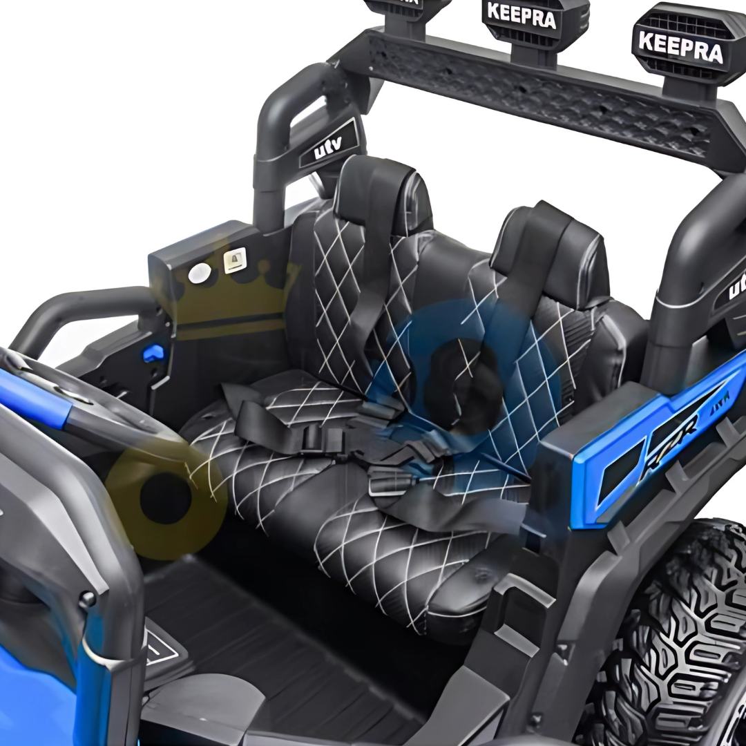 12V Junior Sport 4x4 1-Seater Ride-On UTV Buggy W/ Rubber Wheels, Music Player & RC