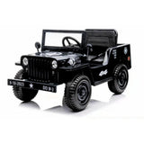 12V Military Edition 1-Seater Ride-on Truck with Rubber Wheels, Music and Remote