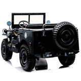 12V Military Edition 1-Seater Ride-on Truck with Rubber Wheels, Music and Remote