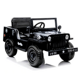 12V Military Edition 1-Seater Ride-on Truck W/ Rubber Wheels, Music Player & RC