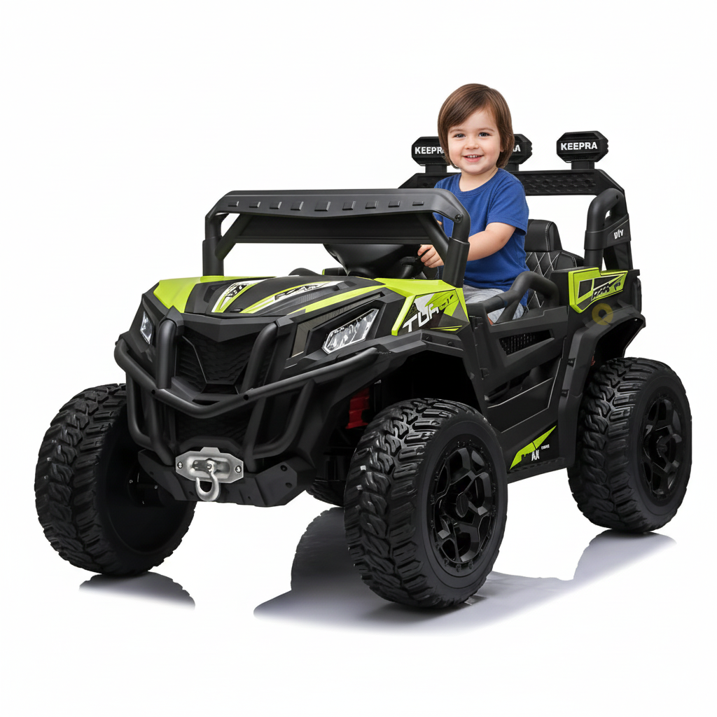 12V Junior Sport 4x4 1-Seater Ride-On UTV Buggy W/ Rubber Wheels, Music Player & RC
