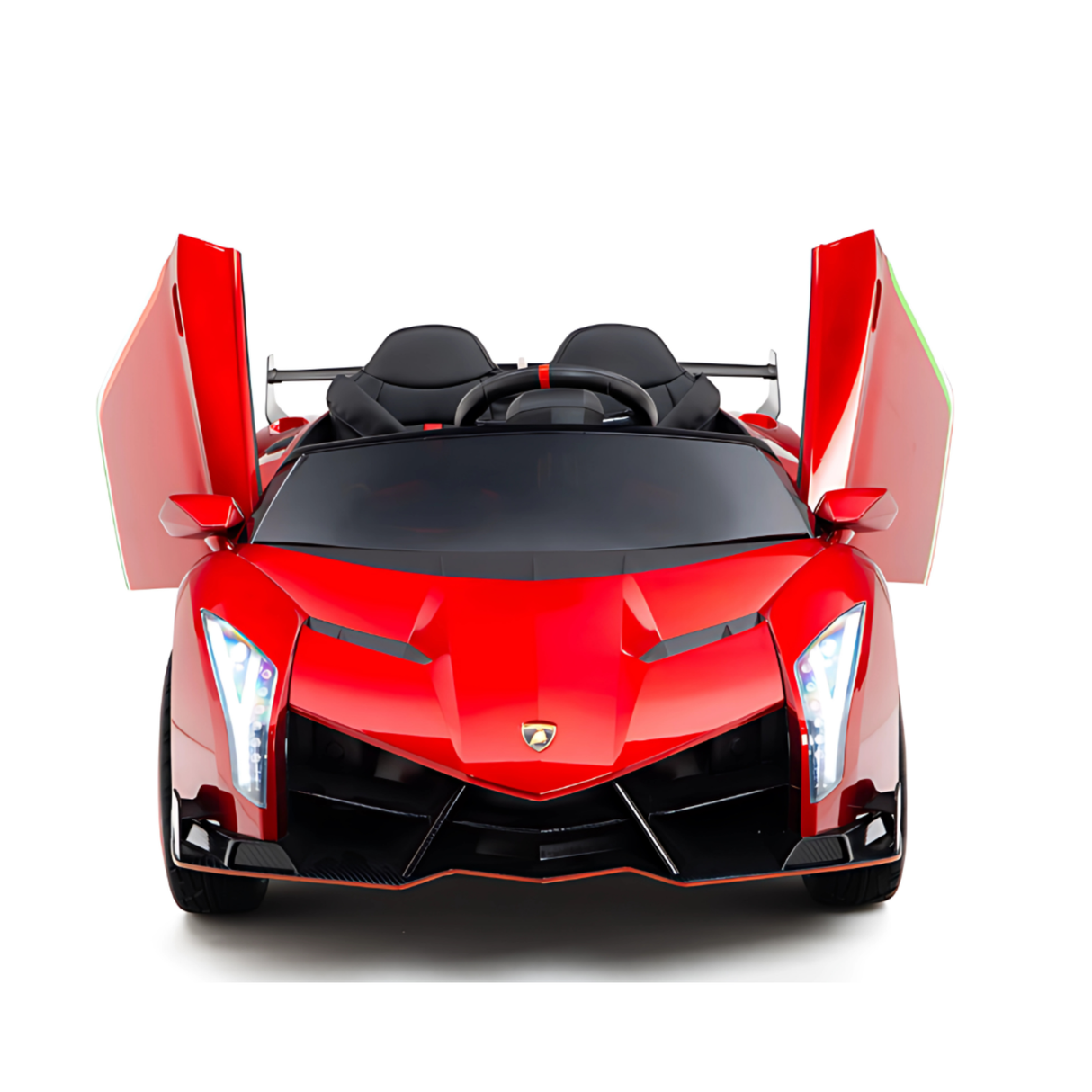 12V Lamborghini Veneno 4x4 1-Seater Ride-On Car W/ Rubber Wheels, Music Player, Butterfly Doors & RC