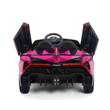 12V Lamborghini Veneno 4x4 1-Seater Ride-On Car W/ Rubber Wheels, Music Player, Butterfly Doors & RC