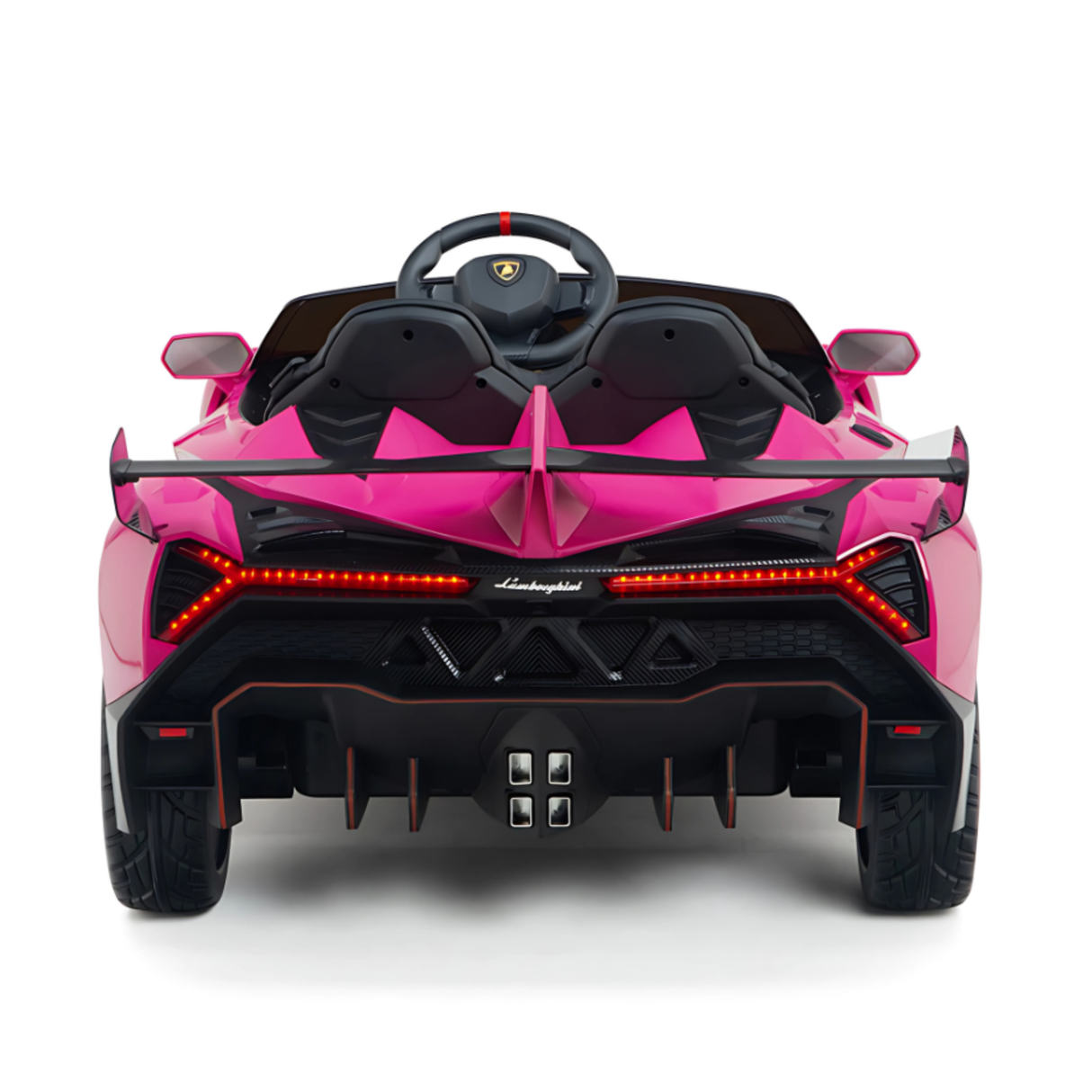 12V Lamborghini Veneno 4x4 1-Seater Ride-On Car W/ Rubber Wheels, Music Player, Butterfly Doors & RC