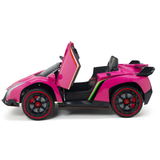 12V Lamborghini Veneno 4x4 1-Seater Ride-On Car W/ Rubber Wheels, Music Player, Butterfly Doors & RC