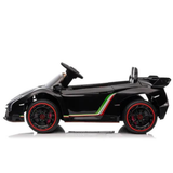 12V Lamborghini Veneno 4x4 1-Seater Ride-On Car W/ Rubber Wheels, Music Player, Butterfly Doors & RC