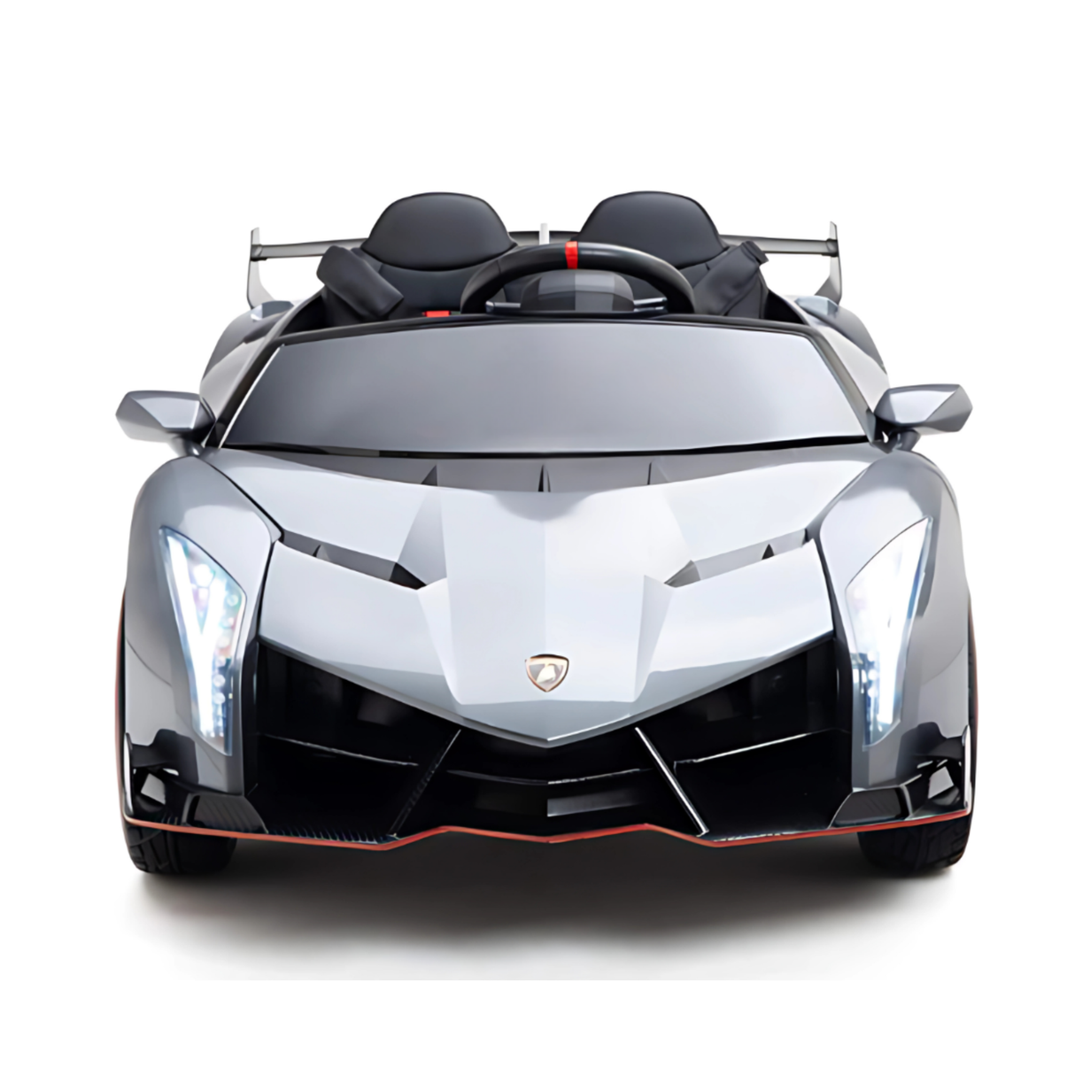 12V Lamborghini Veneno 4x4 1-Seater Ride-On Car W/ Rubber Wheels, Music Player, Butterfly Doors & RC