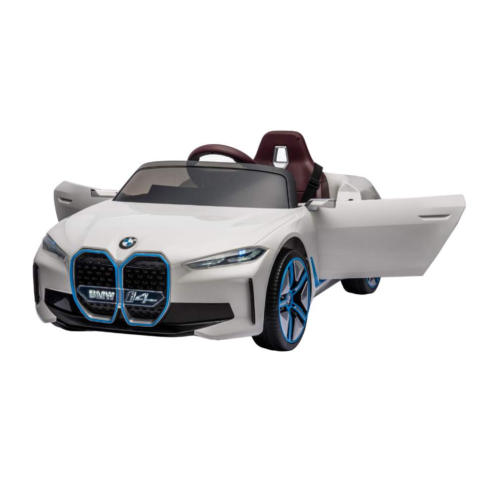 Voiture pour enfants BMW I4 12 V : voiture électrique 4x4 sous licence pour enfants
