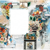 3Quarter Designs Cerulean Score 12x12 Design Paper & Diecuts Set