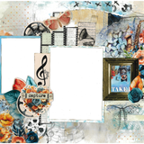 3Quarter Designs Cerulean Score 12x12 Design Paper & Diecuts Set