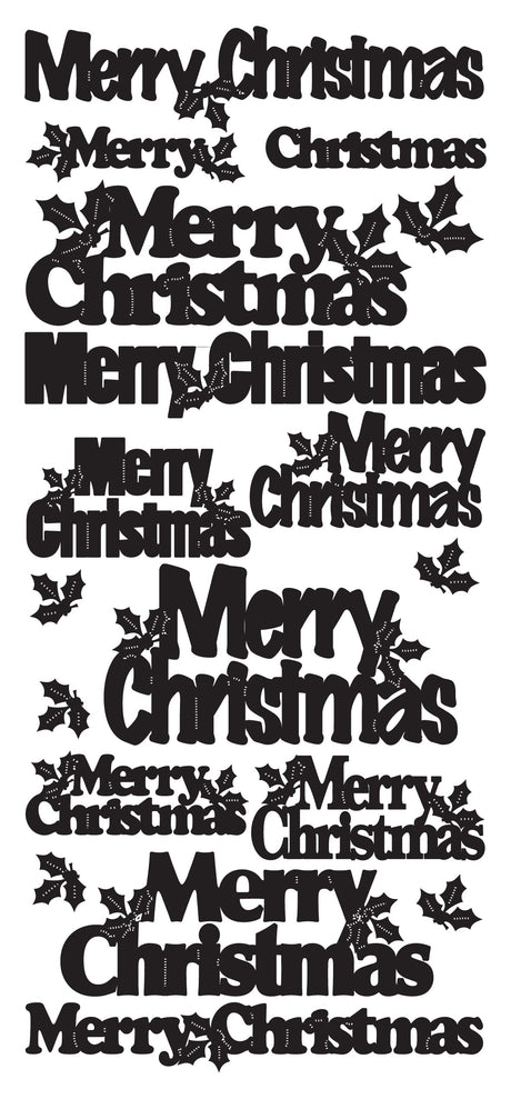 Peel-Off Stickers Merry Christmas var. sizes