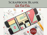 CrafTreat Scrapbook Blank Precut Album Base - Gate Fold Folio - White